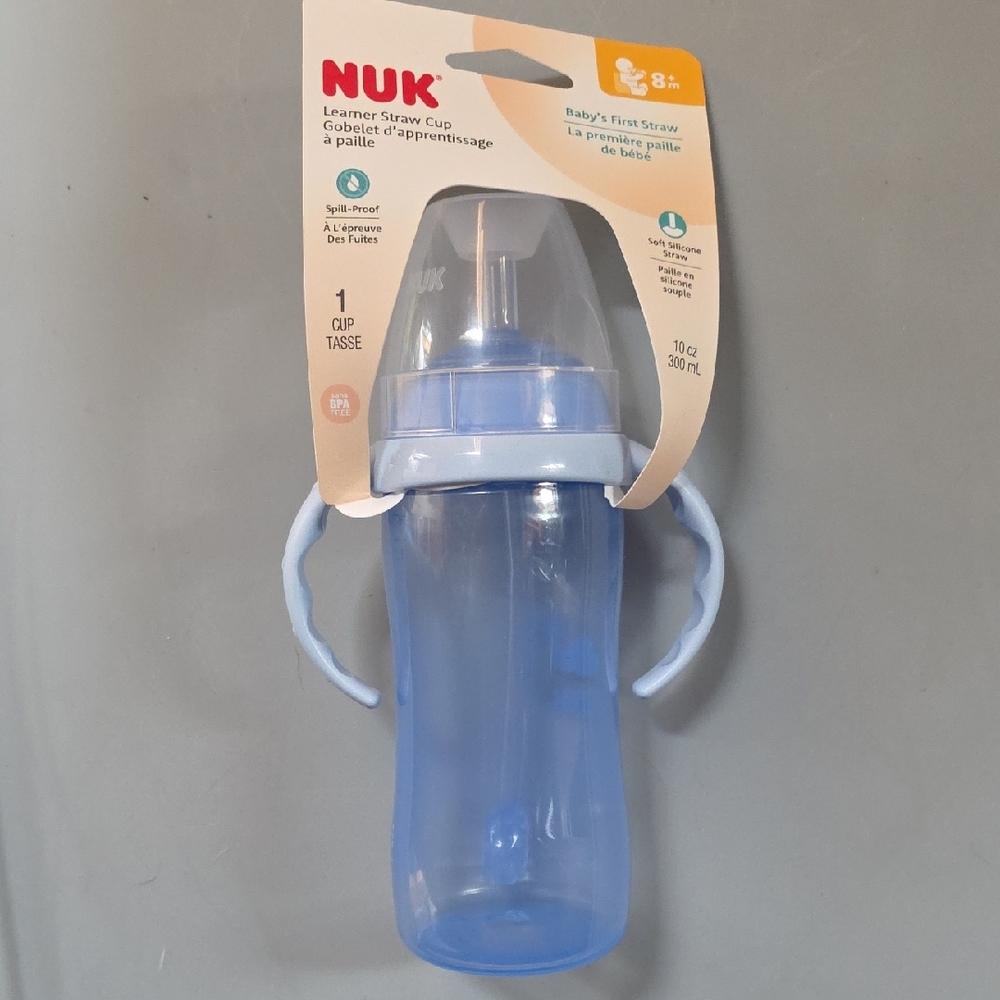 NUK Blue Learner Straw Cup, 10oz
